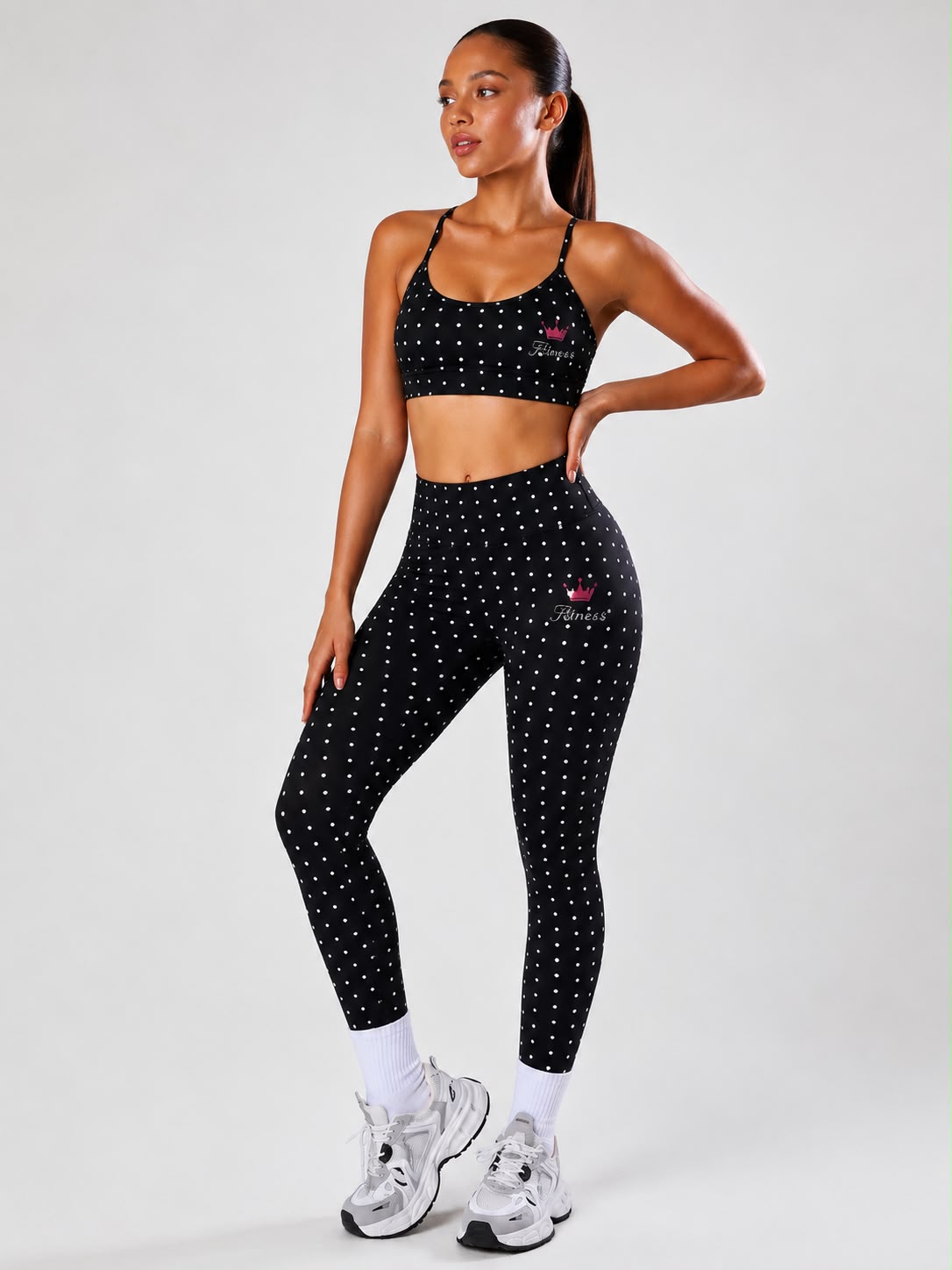 Princess Polka Dots Long Set Black 2